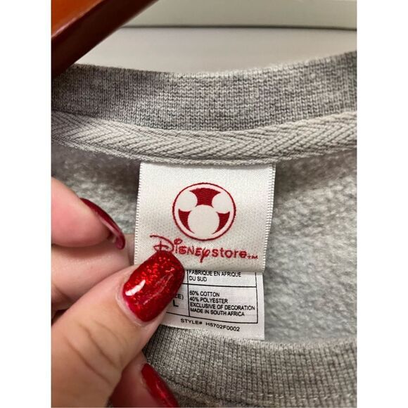 Disney Eyeore Mopey State Embroidered Gray Sweatshirt s L - Picture 3 of 5